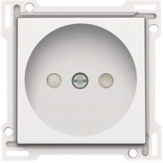 NIK101-66501 Afwerkingsset stopcontact zonder aarding met kinderveiligheid White